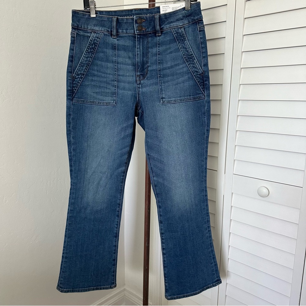 American Eagle REG High Rise SUPER STRETCH MIDRISE SKINNY KICK CROP Jeans Sz 12